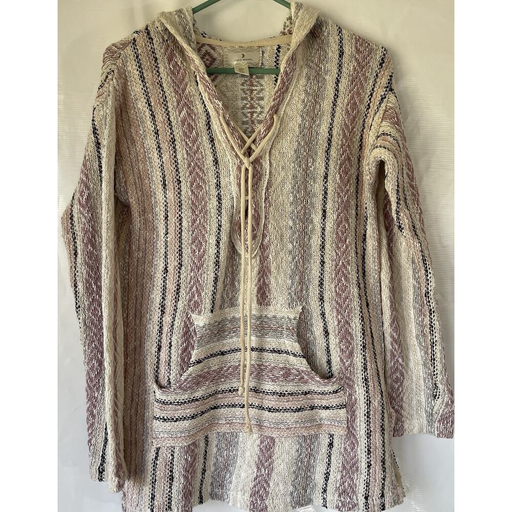 Ruby Moon Anthropologie Pullover Sweater Striped Boho S Beach Festival